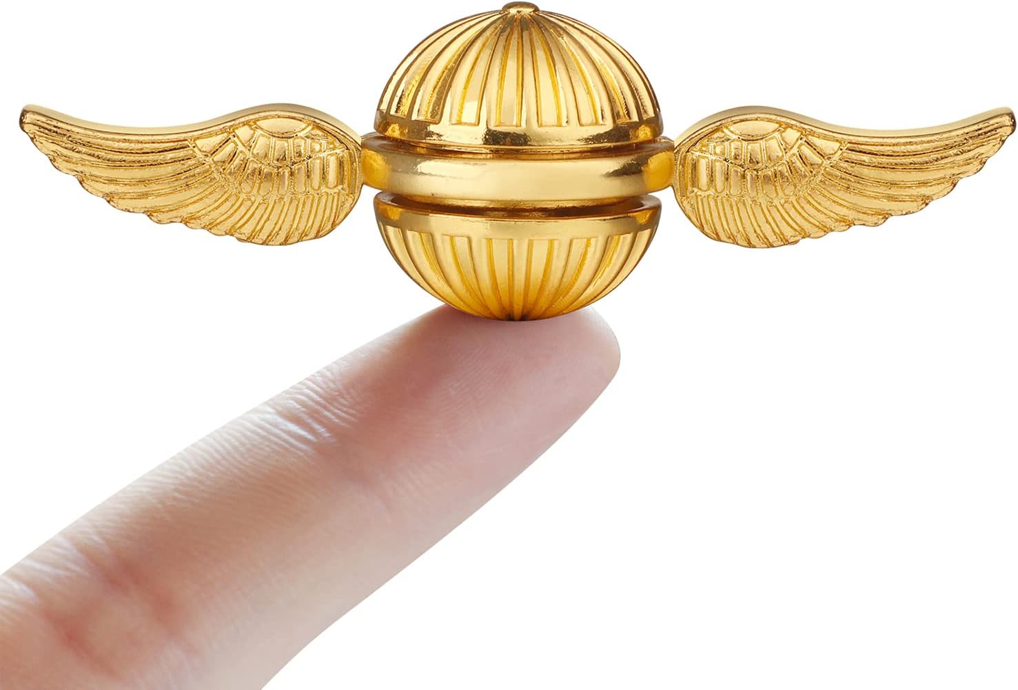 Golden Ball Fidget Hand Spinner for Kids & Adults - Cool Magic World Orb Ball Finger Toys Fidgets - Best Gift for Sensory Reduce Anxiety Stress Relief, Quiet Desk Toys for School Home Office-0