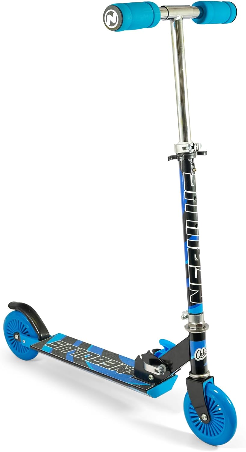 Ozbozz NEBULUS SCOOTER - Black and Blue - Chrome Finish-1