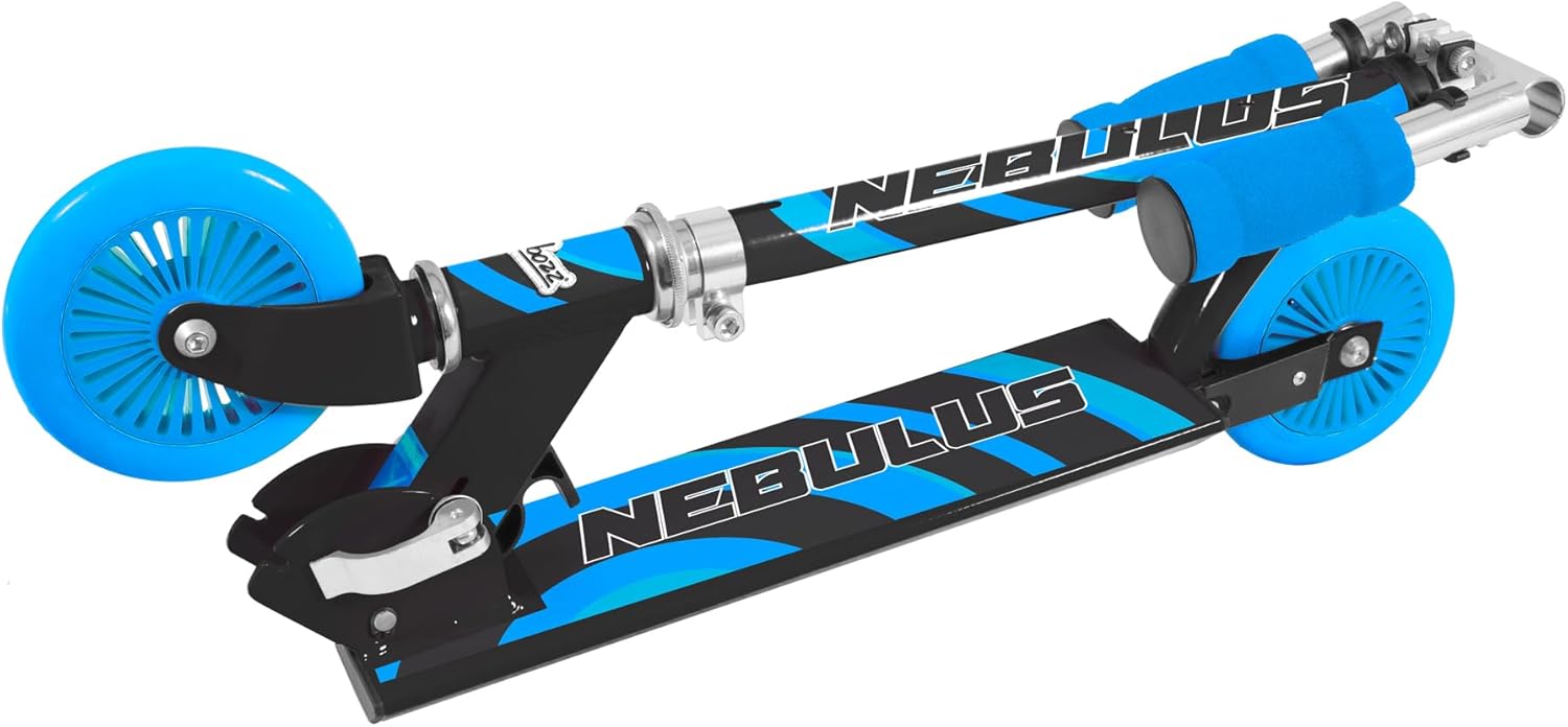 Ozbozz NEBULUS SCOOTER - Black and Blue - Chrome Finish-3