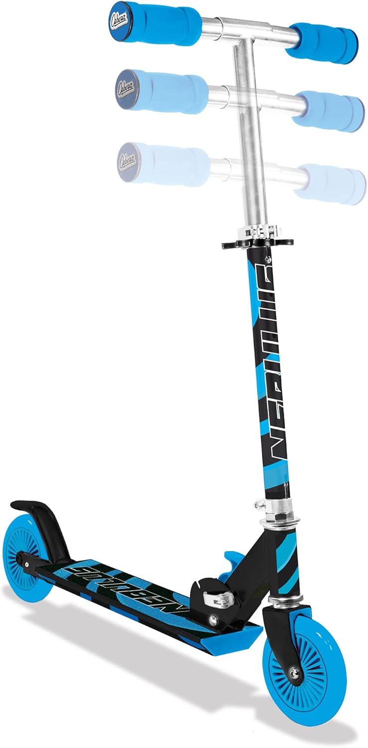 Ozbozz NEBULUS SCOOTER - Black and Blue - Chrome Finish-5