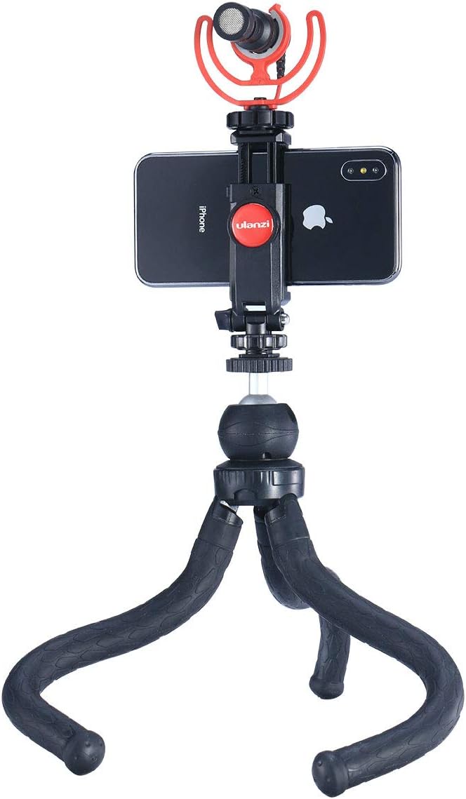 ULANZI ST-06 Camera Hot Shoe Phone Tripod Mount 360 Rotation with Cold Shoe for Mic Light Stand Compatible with Canon Nikon Sony DSLR Camera-8