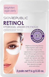 Skin Republic Retinol Infused Hydrogel Under Eye Patch | Reduces Deep Wrinkles & Undereye lines | Reduces Dark Circles (Pack of 3 Pairs)