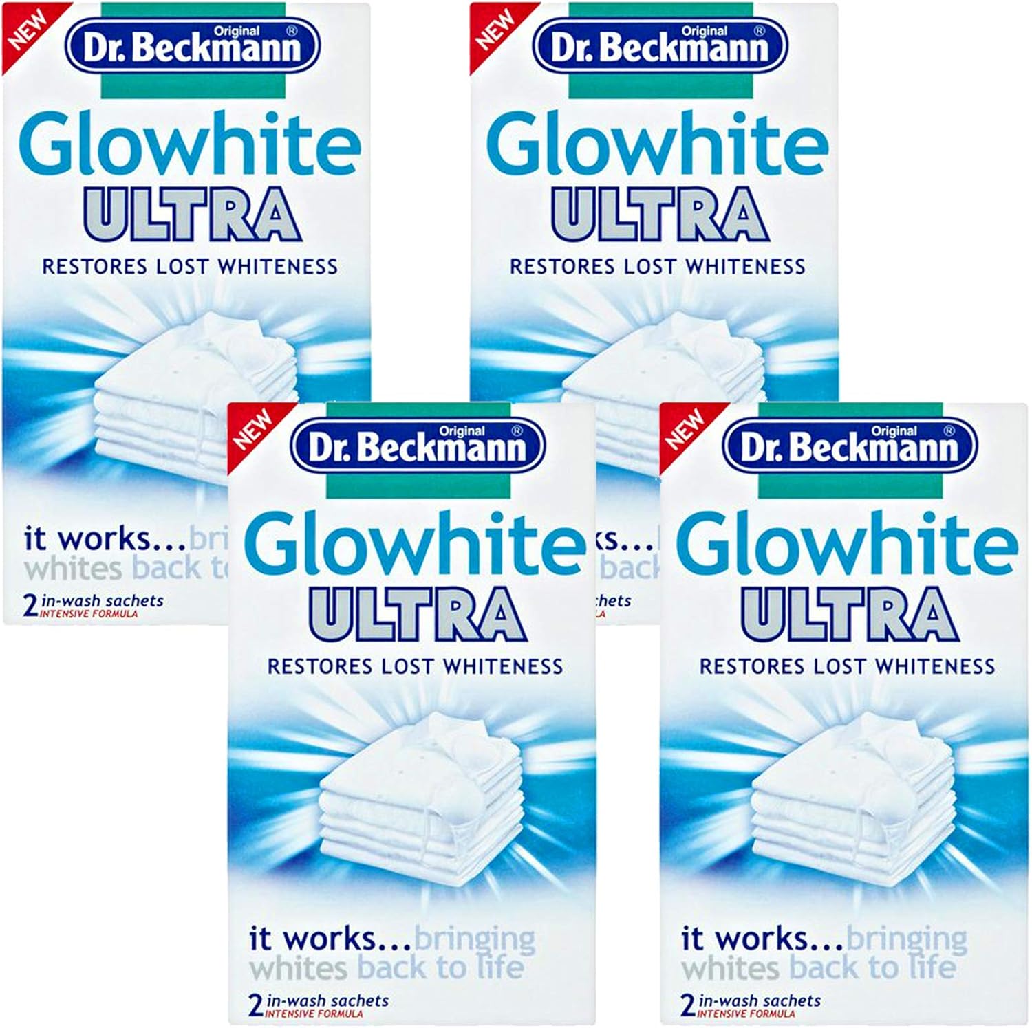 Dr Beckmann Glowhite Ultra Fabric Whitener (8 x 40g Sachets)-0