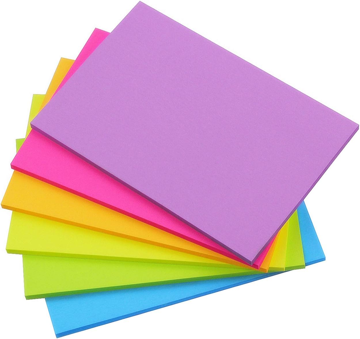 Early Buy Sticky Notes 8x6 in Self-Stick Notes 6 Bright Color 6 Pads, 45 Sheets/Pad-1