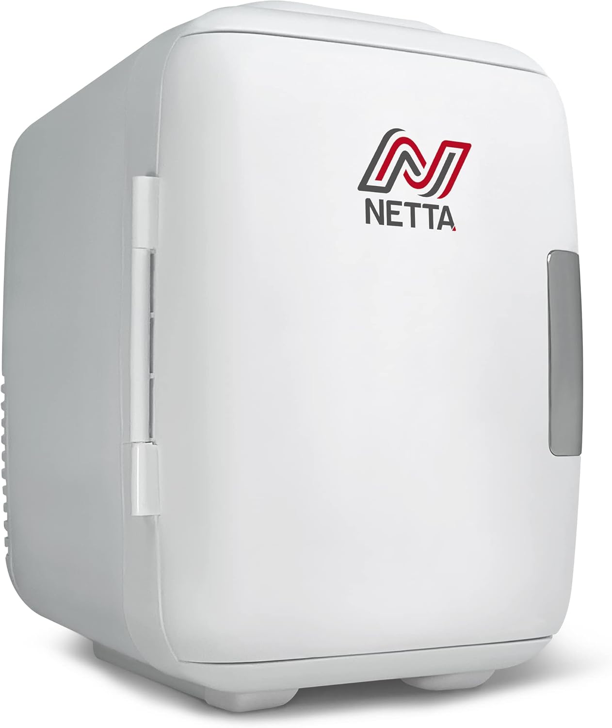 NETTA 5L Mini Fridge - Portable Small Fridge for Drinks, Snacks, Skincare - For Bedroom, Student Dormitory, Office With Cooling And Warming Function - AC/DC Portable – White-0