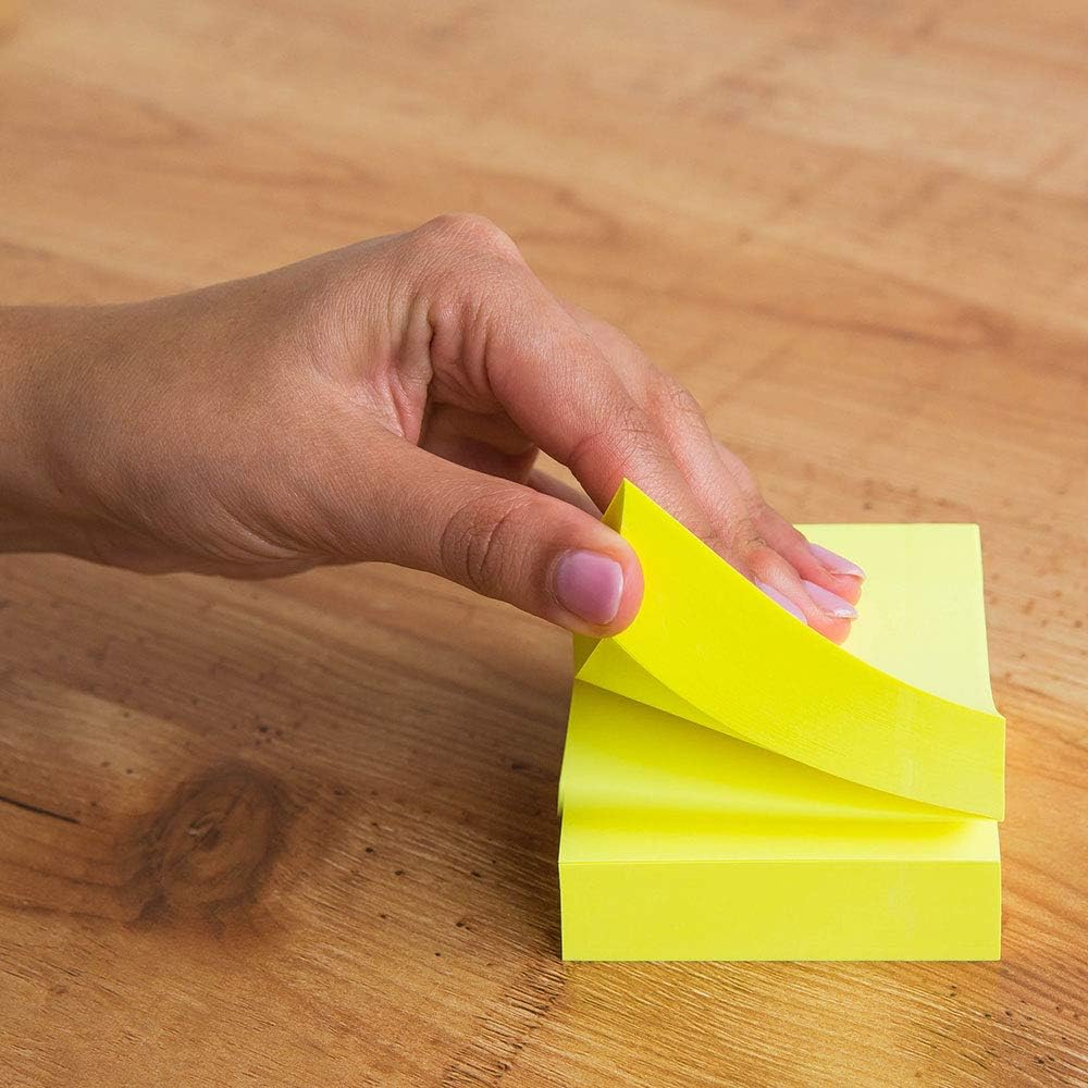 D.RECT | Sticky Notes | Adhesive Notepads | Set of 1 Piece | 76 x 76 mm | Stationary Supplies | Office Supplies | 400 Sheets | Ideal for Short Messages and Notes | Color - Yellow, 9326-1