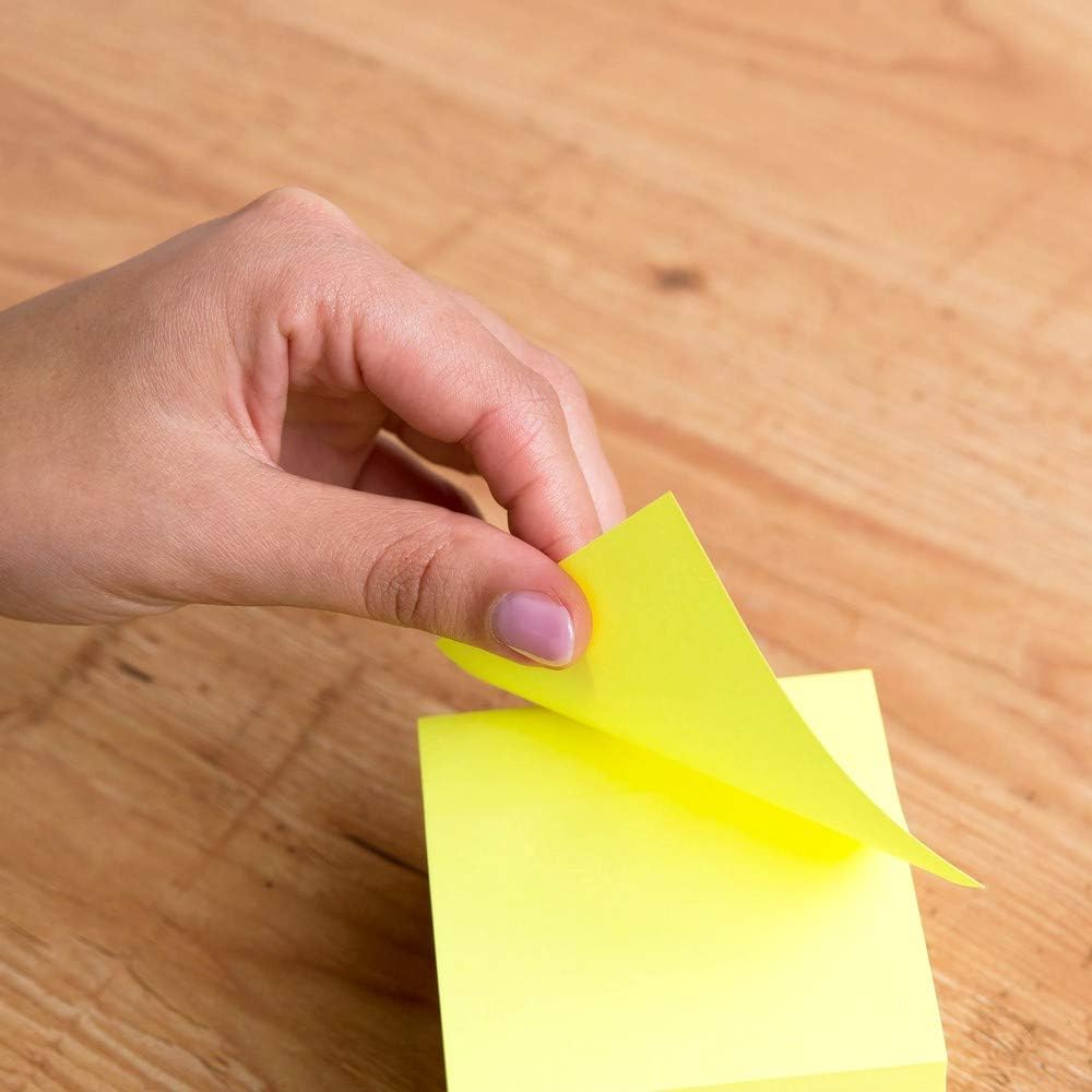 D.RECT | Sticky Notes | Adhesive Notepads | Set of 1 Piece | 76 x 76 mm | Stationary Supplies | Office Supplies | 400 Sheets | Ideal for Short Messages and Notes | Color - Yellow, 9326-6