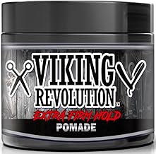 Viking Revolution - Extreme Hold Pomade for Men – Style & Finish Hair Wax - Extra Firm, Strong Hold & High Shine Hair Pomade - Water Based - Easy to Wash Out - 118 ml