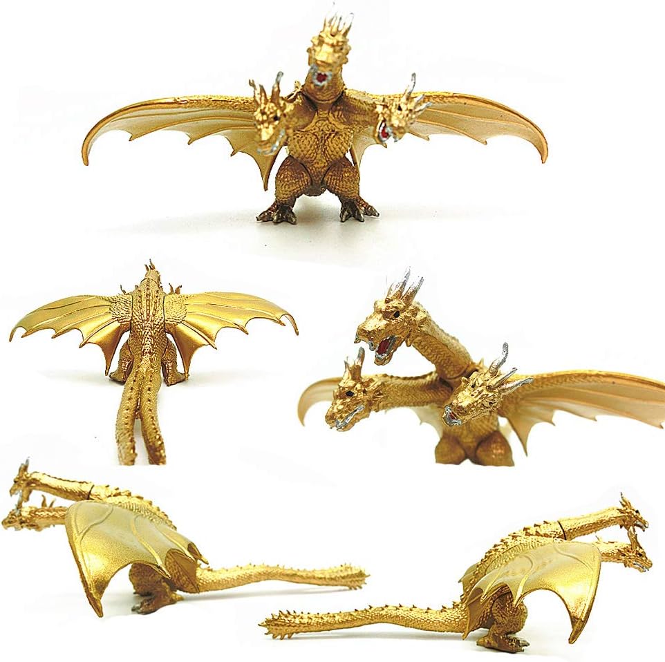 MINGZE New Celebration 8pcs King of Monsters Godzilla Monsters Action Figure Toys, 3-16cm Birthday Dinosaur Model Set Toys Mosla Quidola Decoration-2