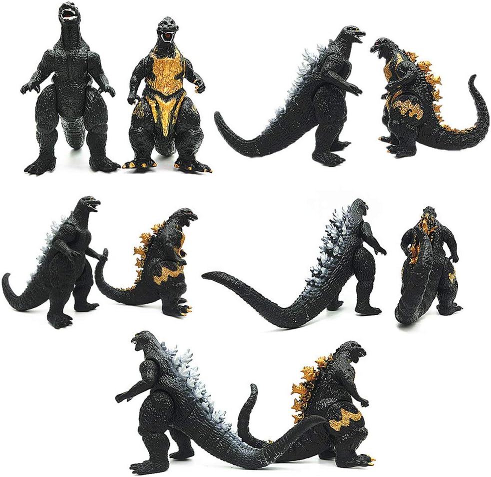 MINGZE New Celebration 8pcs King of Monsters Godzilla Monsters Action Figure Toys, 3-16cm Birthday Dinosaur Model Set Toys Mosla Quidola Decoration-3