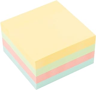 D.RECT Sticky Notes | Set of 1 Pieces | 75x75mm | Sticky Notes | 1x450 a Pad of Sheets | Office Supplies | Perfect for Office, School and Home | Pastel Color