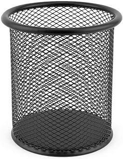 D.RECT Metal Pen Holder Round Wire Metal Mesh Multifunctional Cup for Ballpoint Pen Diameter 85 mm Black 7613