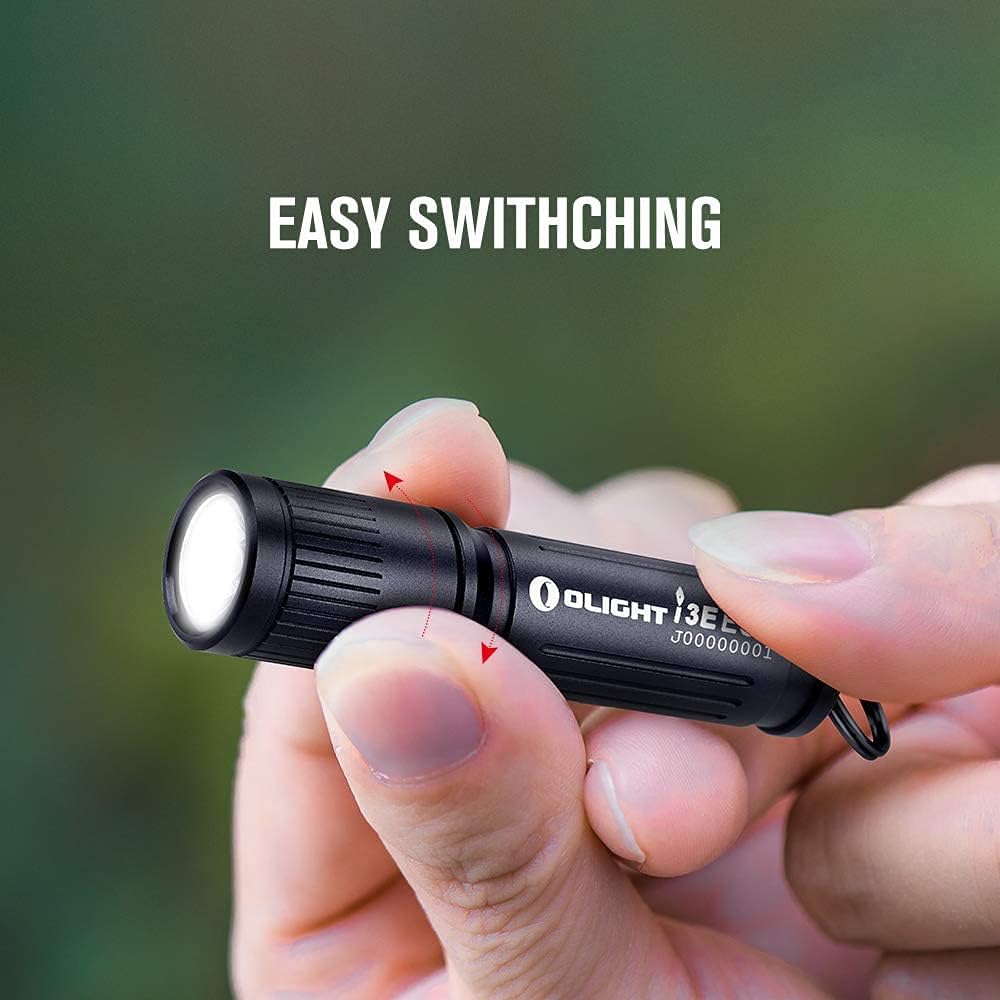 OLIGHT i3E EOS Pocket Torch 90 Lumens EDC Flashlights Compact Keychain LED Mini Torches Single AAA Keyring Light for Night and Camping-3