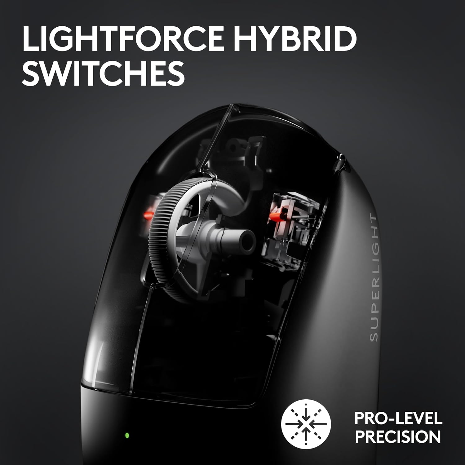 Logitech G PRO X SUPERLIGHT 2 LIGHTSPEED Wireless Gaming Mouse, Lightweight, 4K polling, LIGHTFORCE Hybrid Switches, HERO 2 Sensor, 32,000 DPI, 5 Programmable Buttons, USB-C Charging, PC, Mac - Black-2