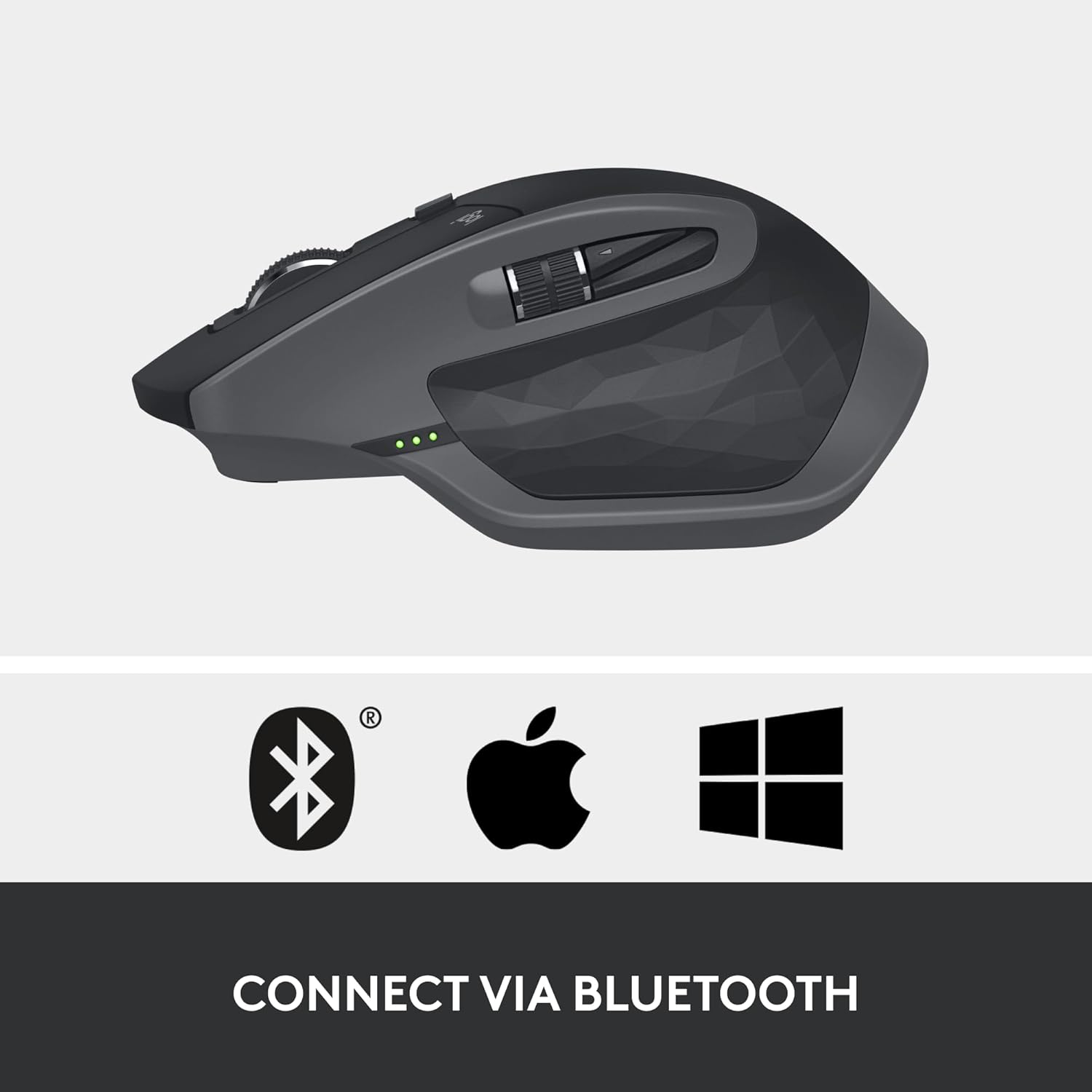 Logitech MX Master 2S Bluetooth Edition Wireless Mouse, Multi-Surface, Hyper-Fast Scrolling, Ergonomic, Rechargeable, Connects Up to 3 Mac/PC Computers - Graphite-5