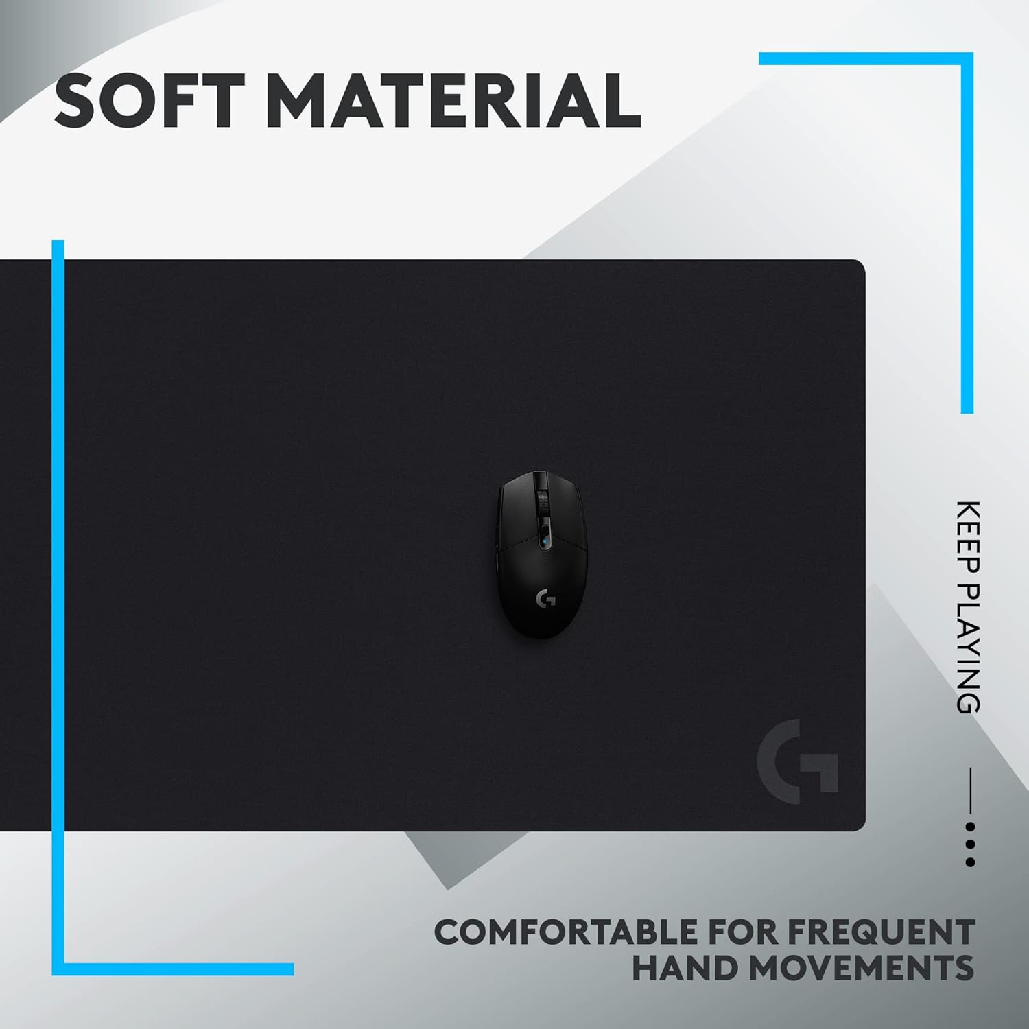 Logitech G G840 Extra Large Gaming Mouse Pad, Optimised for Gaming Sensors, Moderate Surface Friction, Non-Slip Mouse Mat, Mac and PC Gaming Accessories, 900 x 400 x 3 mm-6