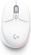 Logitech G G705 Wireless Gaming Mouse, Customisable LIGHTSYNC RGB Lighting, LIGHTSPEED Wireless, Bluetooth Connectivity, Lightweight, PC/Mac/Laptop - White Mist