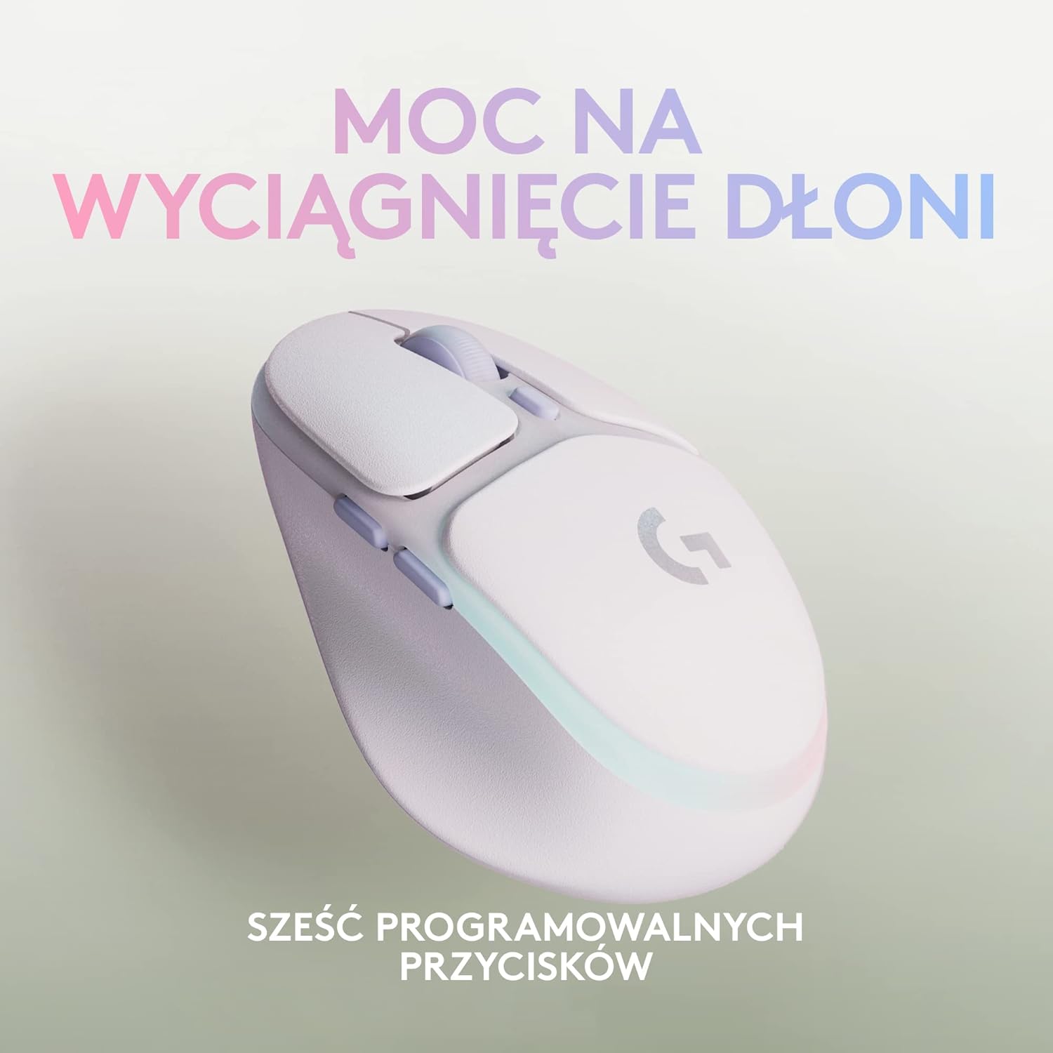 Logitech G G705 Wireless Gaming Mouse, Customisable LIGHTSYNC RGB Lighting, LIGHTSPEED Wireless, Bluetooth Connectivity, Lightweight, PC/Mac/Laptop - White Mist-4