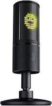 Razer Seiren Emote - USB Condenser Microphone for Streaming with Emoticon Display (8-Bit LED Display, Stream-Reactive, Hypercardioid Microphone, Shock Absorber, Plug and Play) Black