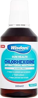 Wisdom Chlorhexidine Mouthwash - Fresh Mint - Alcohol Free (2 x 300ml Bottles)