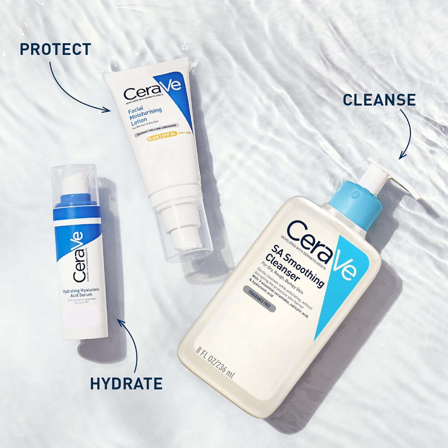 CeraVe SA Smoothing Cleanser with Salicylic Acid for Dry, Rough & Bumpy Skin 236ml-5