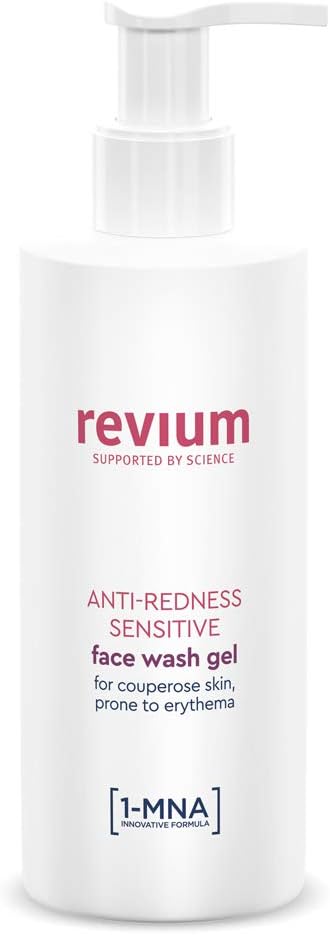 Revium Rosacea Anti-Redness Cleanser Sensitive Face Wash Gel or Coupreose Skin Prone to Erythema, with 1-MNA Molecule, Chlorella Vulgaris Green Algae Extract, Acerola Friut, Soap Product, 200ml-0