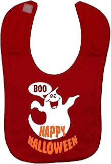 Acce Products Happy Halloween with Boo Ghost Baby Feeding Bib Touch Attach 0 to approx 3 Years