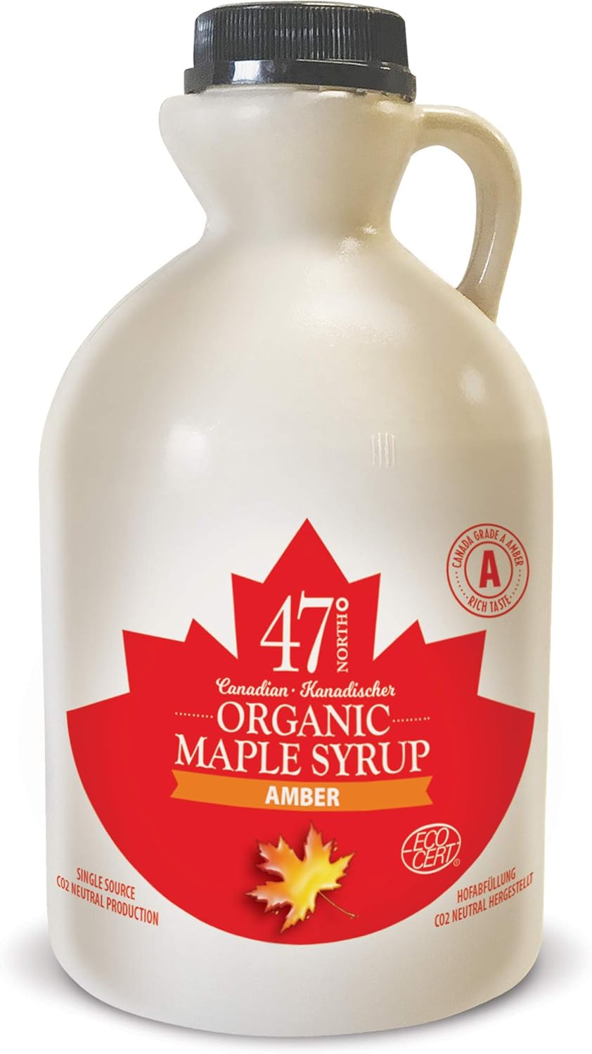 47° North Single Soruce Canadian Organmic Maple Syrup Grade A Amber Rich 1x 1000ml-0