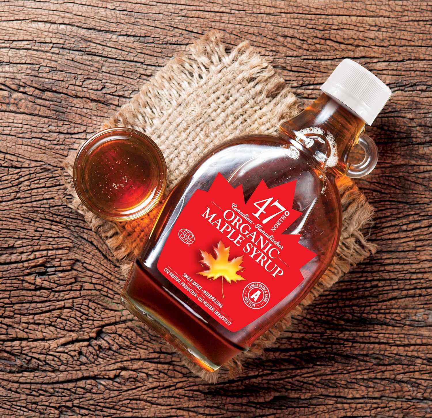 47° North Single Soruce Canadian Organmic Maple Syrup Grade A Amber Rich 1x 1000ml-2