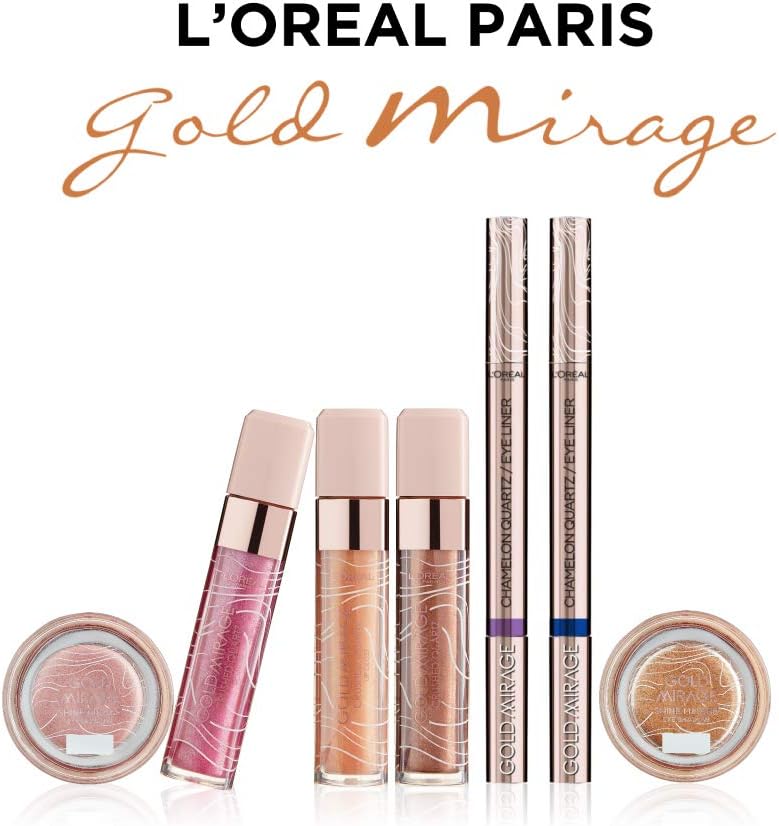 L'Oral Paris Gold Mirage Lipgloss - 01 Gold Quartz Goudkleurig - Glanzend Crushed Quartz Limited Edition Collectie-4