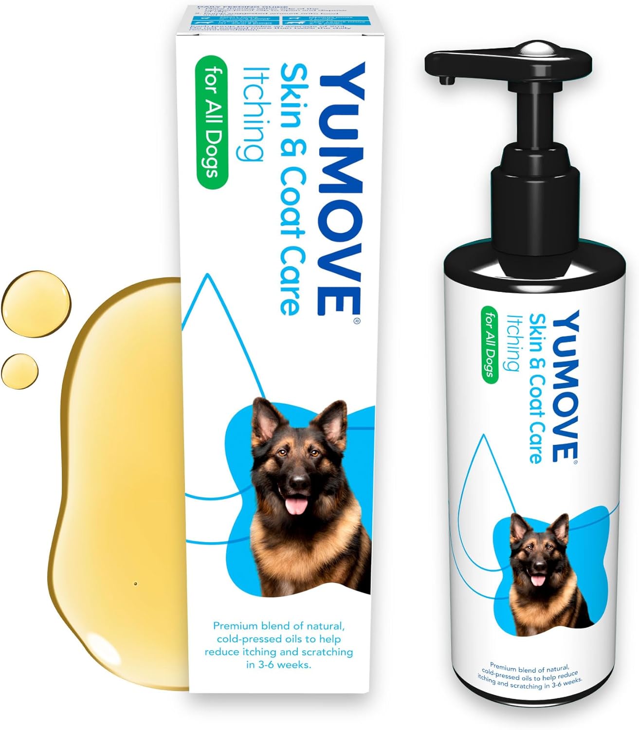 YuMOVE Skin & Coat Care Itching for Adult Dogs | Itchy or Sensitive Skin Supplement for Dogs Prone to Scratching enriched with Salmon Oil | 500ml | Packaging may vary, Clear-0