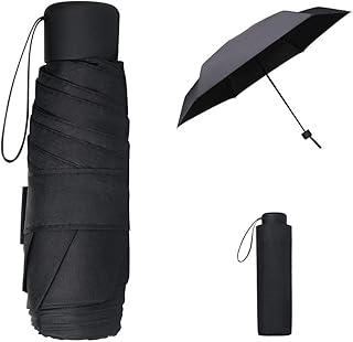 Vicloon Mini Umbrella, Pocket Umbrella, 6 Ribs Lightweight Compact Folding Umbrella Windproof Rain and Sun Umbrella with Reinforced Frame for Travel,School,Daily Life (Upgrade