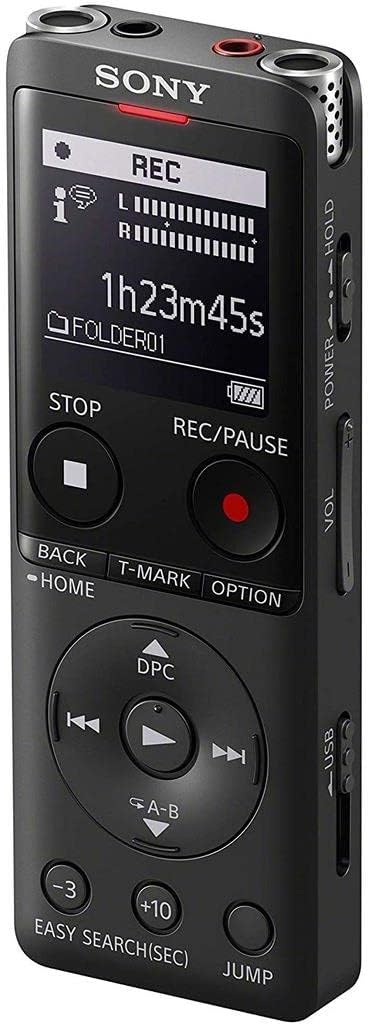 Sony Icd-UX570 MP3/LPCM Digital Voice Recorder (Dictaphone) with Built-In USB, 4GB, OLED Screen - Black-0