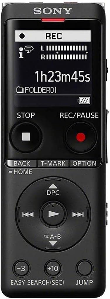 Sony Icd-UX570 MP3/LPCM Digital Voice Recorder (Dictaphone) with Built-In USB, 4GB, OLED Screen - Black-1