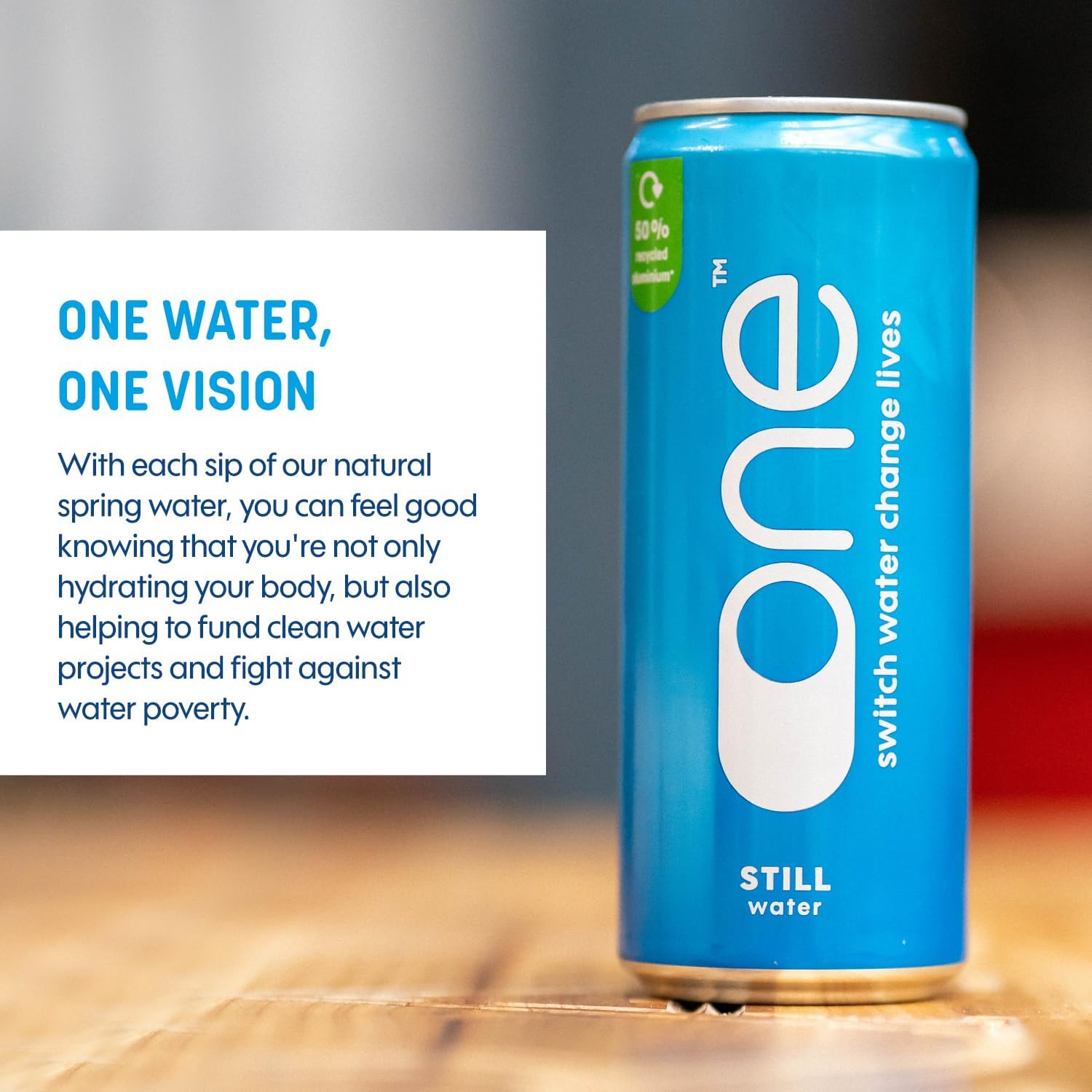 One Water Natural Still Spring Water 24 x 330ml Cans - Pure Refreshing 7.7pH Canned Water - 100% Recyclable & Sustainable Can - Plastic Free - Bulk Pack-5