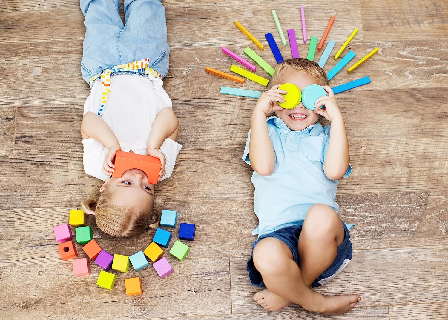 Lovevery The Block Set Sustainable solid wood building blocks with 20+ activities, 70 pieces, and 18 shapes to explore STEM for toddlers to school age and beyond-13