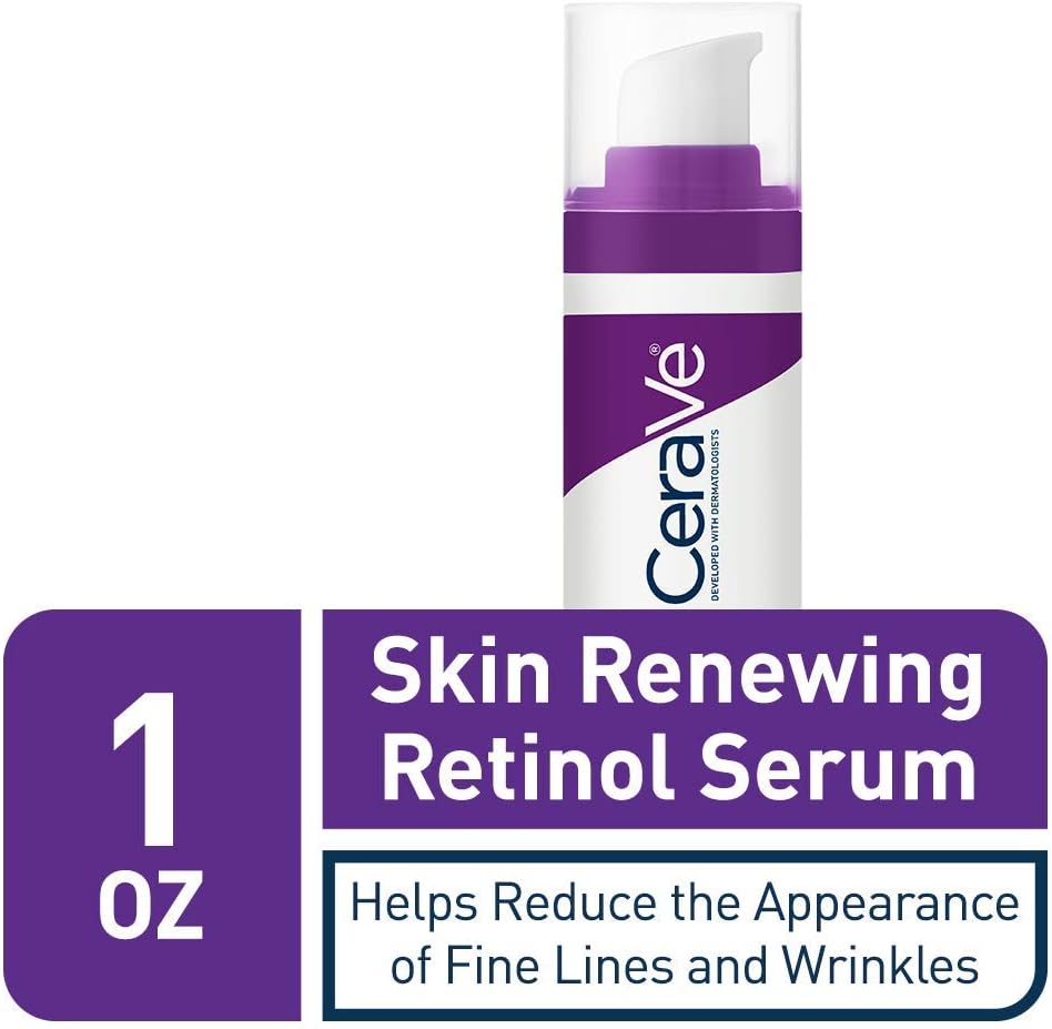 CeraVe Anti Aging Retinol Serum | Cream Serum for Smoothing Fine Lines and Skin Brightening | With Retinol, Hyaluronic Acid, Niacinamide, and Ceramides | 1 Ounce-1