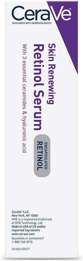 CeraVe Anti Aging Retinol Serum | Cream Serum for Smoothing Fine Lines and Skin Brightening | With Retinol, Hyaluronic Acid, Niacinamide, and Ceramides | 1 Ounce-10