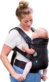 Infantino - Flip 4-in-1 Advanced Carrier with Washable bib Included - Ergonomic - Convertible - Face-in and Face-Out - Front and Back Carry - Newborns and Older Babies - 8-32 lbs