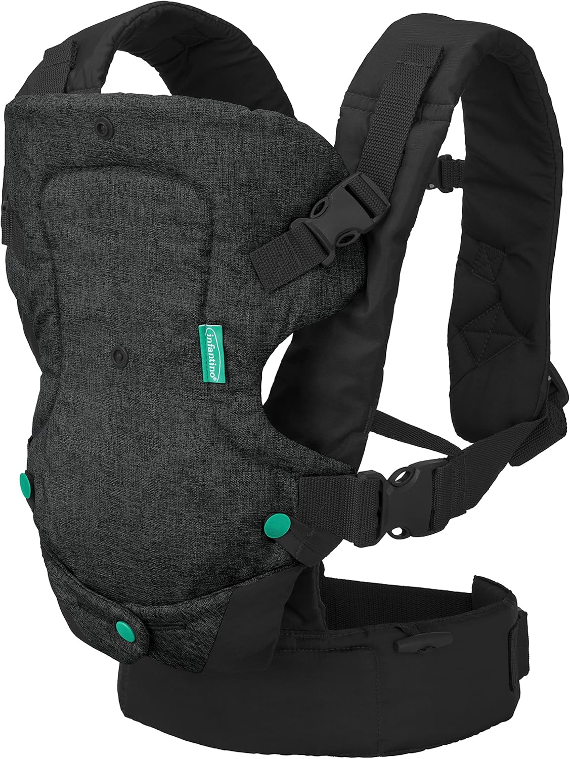 Infantino - Flip 4-in-1 Advanced Carrier with Washable bib Included - Ergonomic - Convertible - Face-in and Face-Out - Front and Back Carry - Newborns and Older Babies - 8-32 lbs-7