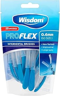 Wisdom Pro Flex Interdental Brushes 0.60mm Blue 25 Pack