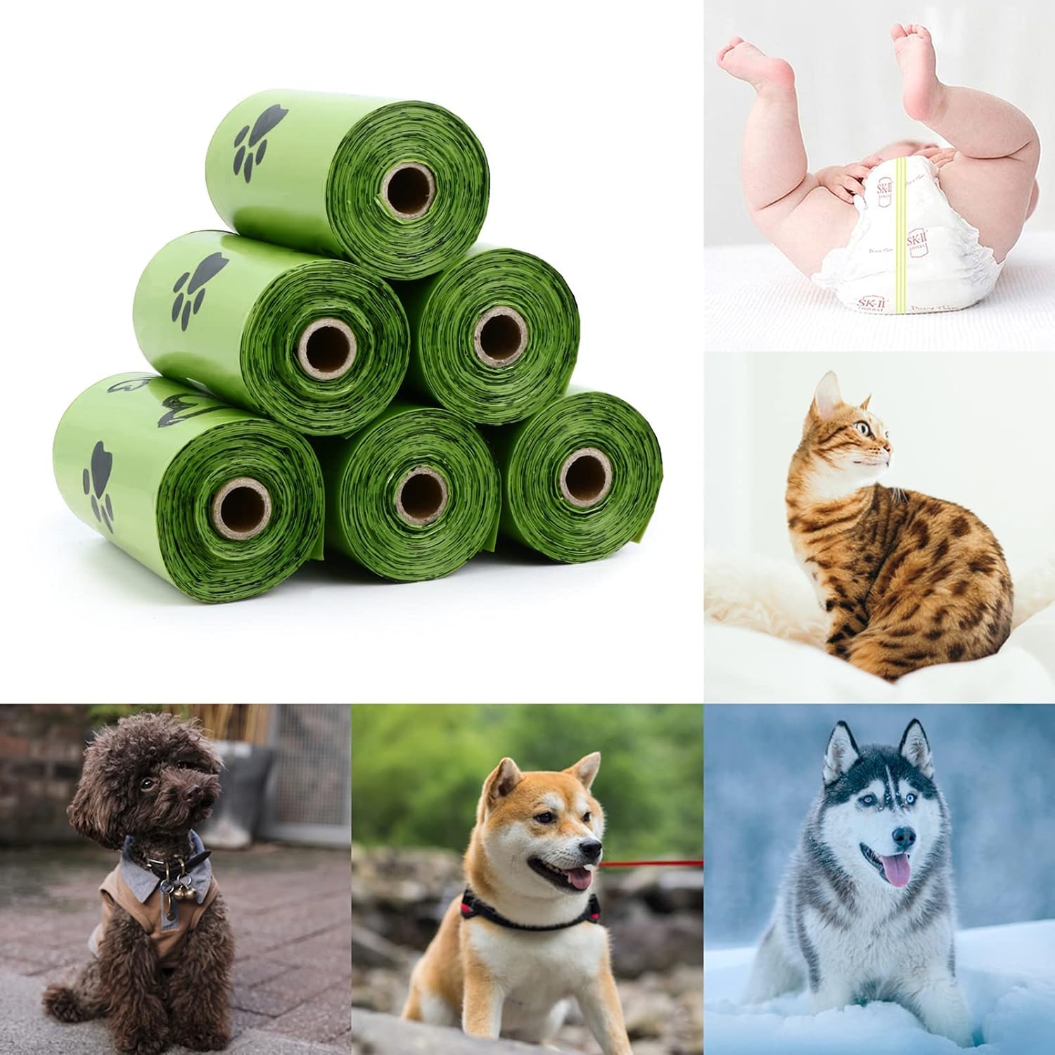 Dog Poo Bags - 540 Counts Biodegradable Poop Waste Bag Refill Rolls for Dogs include 1 Adjustable Dispenser | Scented-5