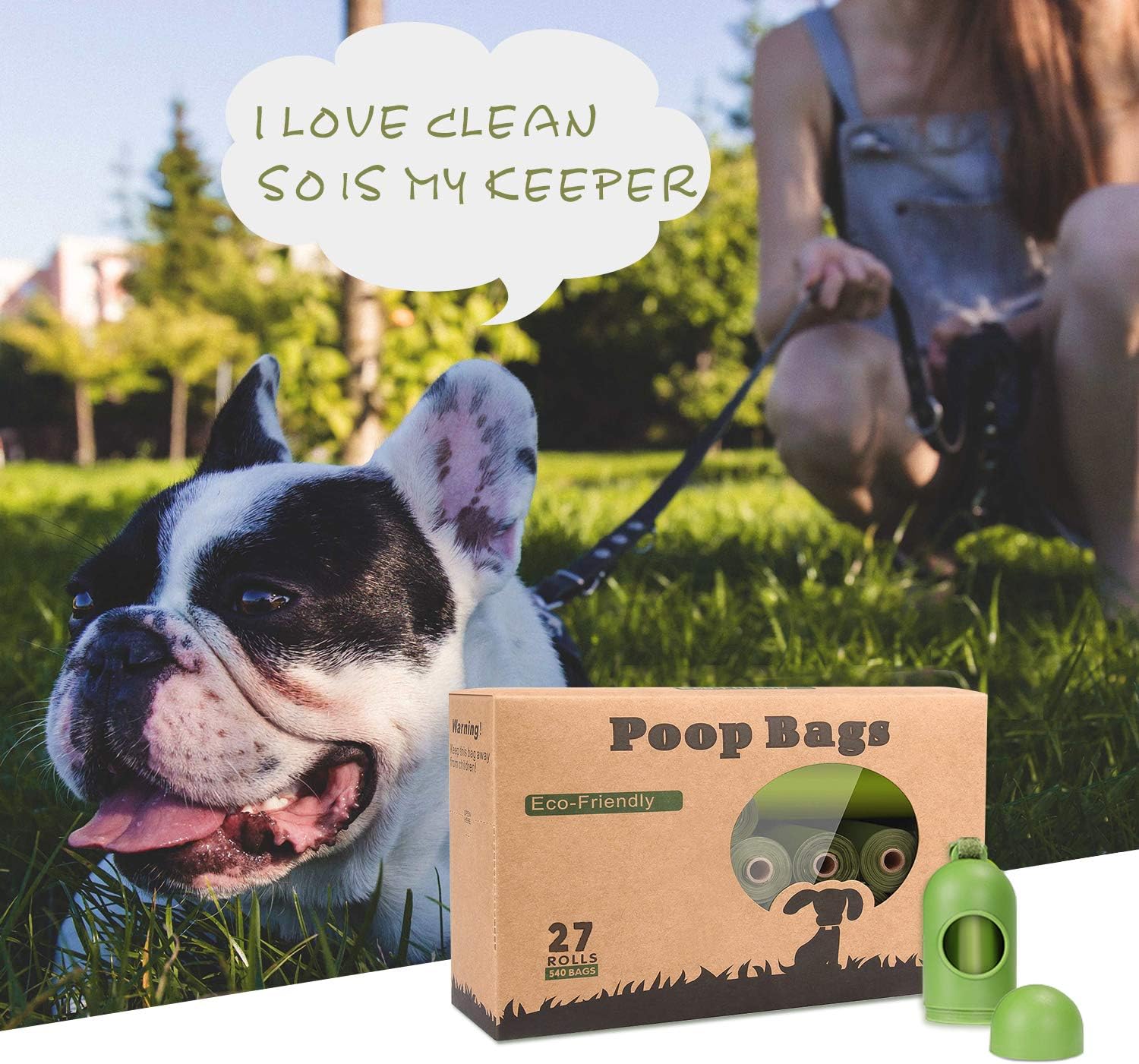 Dog Poo Bags - 540 Counts Biodegradable Poop Waste Bag Refill Rolls for Dogs include 1 Adjustable Dispenser | Scented-6