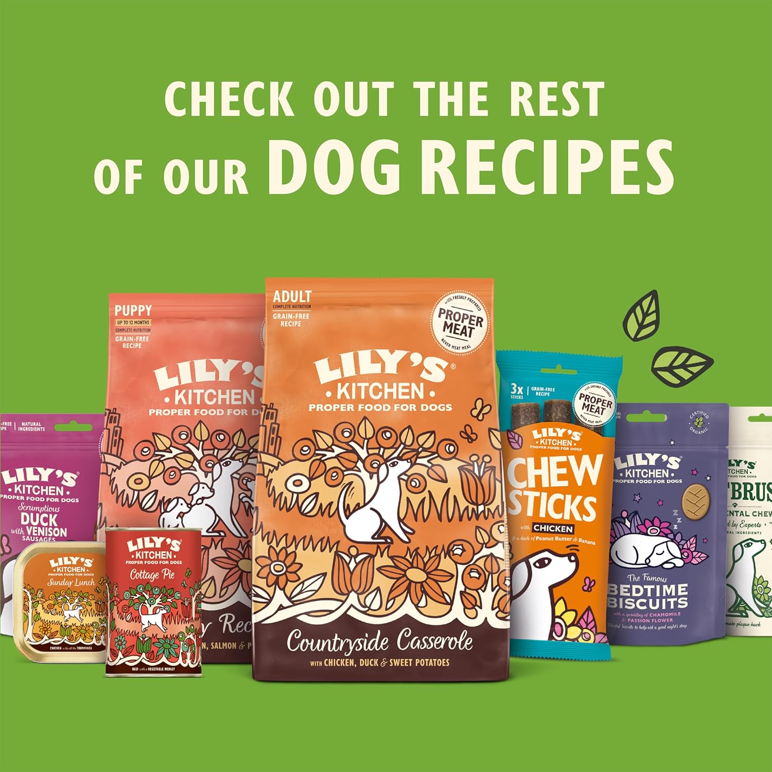 Lily’s Kitchen Made with Natural Ingredients Adult Dog Treats Packet Scrumptious Duck with Venison Sausages Grain-Free Recipes 8 x 70g-5