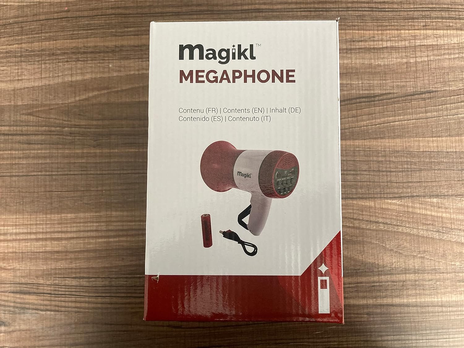 Magikl Megaphone Speaker with Siren - Portable Loud Hailer - MP3 Player and Recording Function, Rechargeable Battery and USB-Charging Cable Included - For Parties, Sporting Events and Professional Use-9