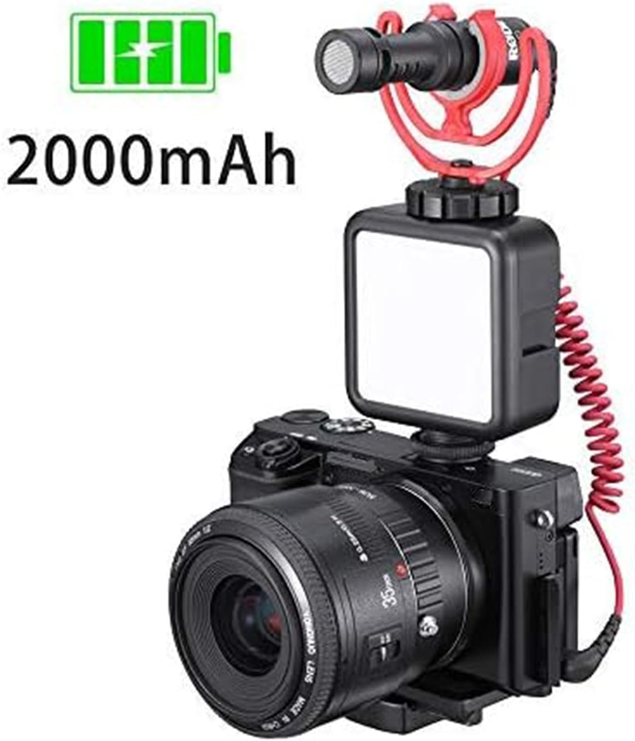 Camera Light, ULANZI VL49 Led Video Light Dimmable with 2000 mAh Battery, Portable Light Photography Rechargeable, Brightness Adjustable for Youtube,Studio,Livestreaming,DSRL,Camcorder Shooting-1