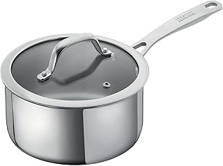 Kuhn Rikon Allround Saucepan, 20cm/3.1 Litre Oven Safe Stainless Steel Pan. Dishwasher Safe Cooking Pot with Glass Pan Lid. Saucepans for Induction Hobs – Lifetime Kuhn Rikon Cookware Guarantee