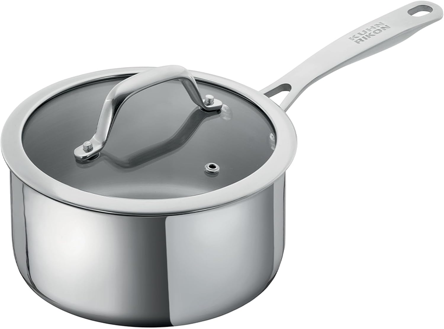 Kuhn Rikon Allround Saucepan, 20cm/3.1 Litre Oven Safe Stainless Steel Pan. Dishwasher Safe Cooking Pot with Glass Pan Lid. Saucepans for Induction Hobs – Lifetime Kuhn Rikon Cookware Guarantee-0