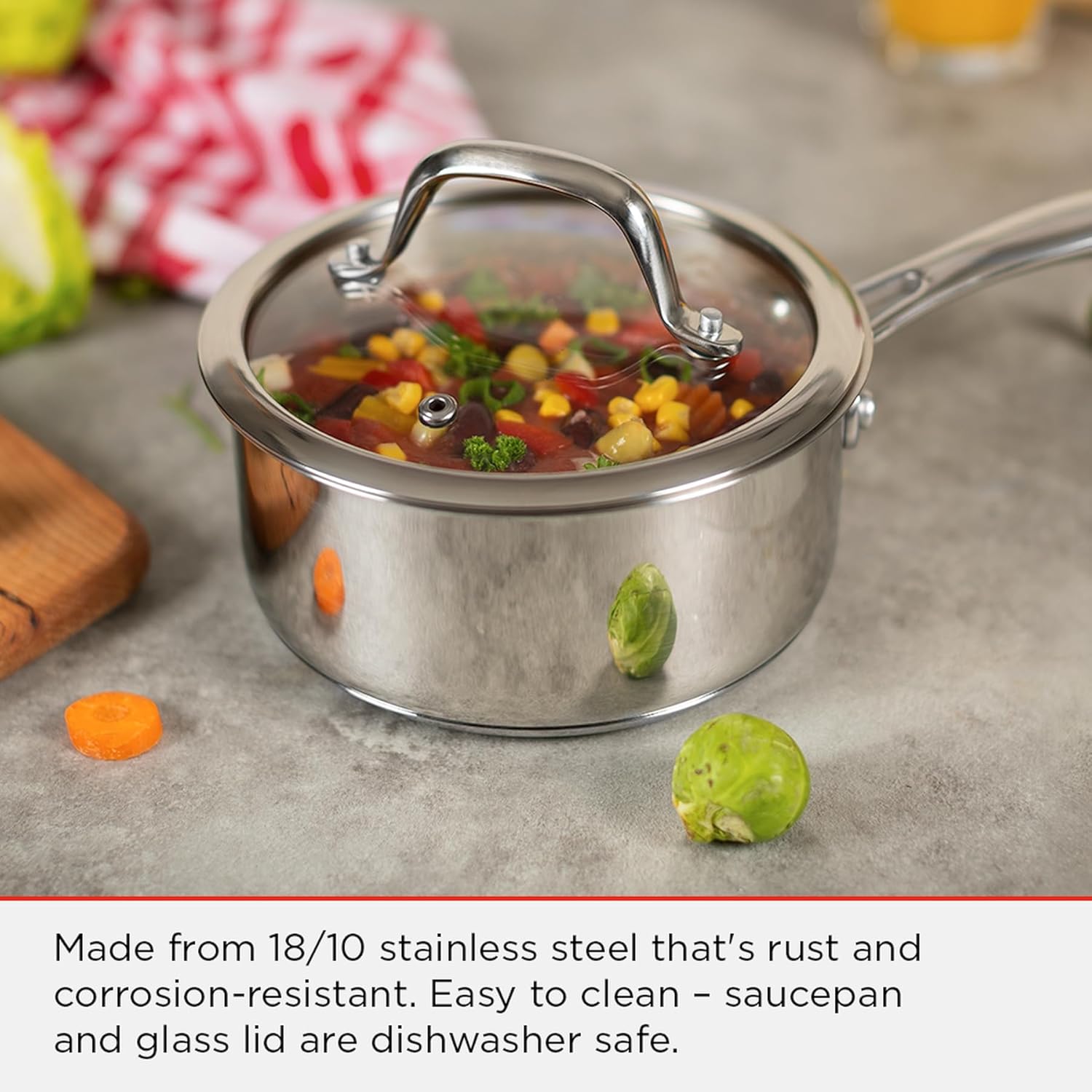 Kuhn Rikon Allround Saucepan, 20cm/3.1 Litre Oven Safe Stainless Steel Pan. Dishwasher Safe Cooking Pot with Glass Pan Lid. Saucepans for Induction Hobs – Lifetime Kuhn Rikon Cookware Guarantee-4