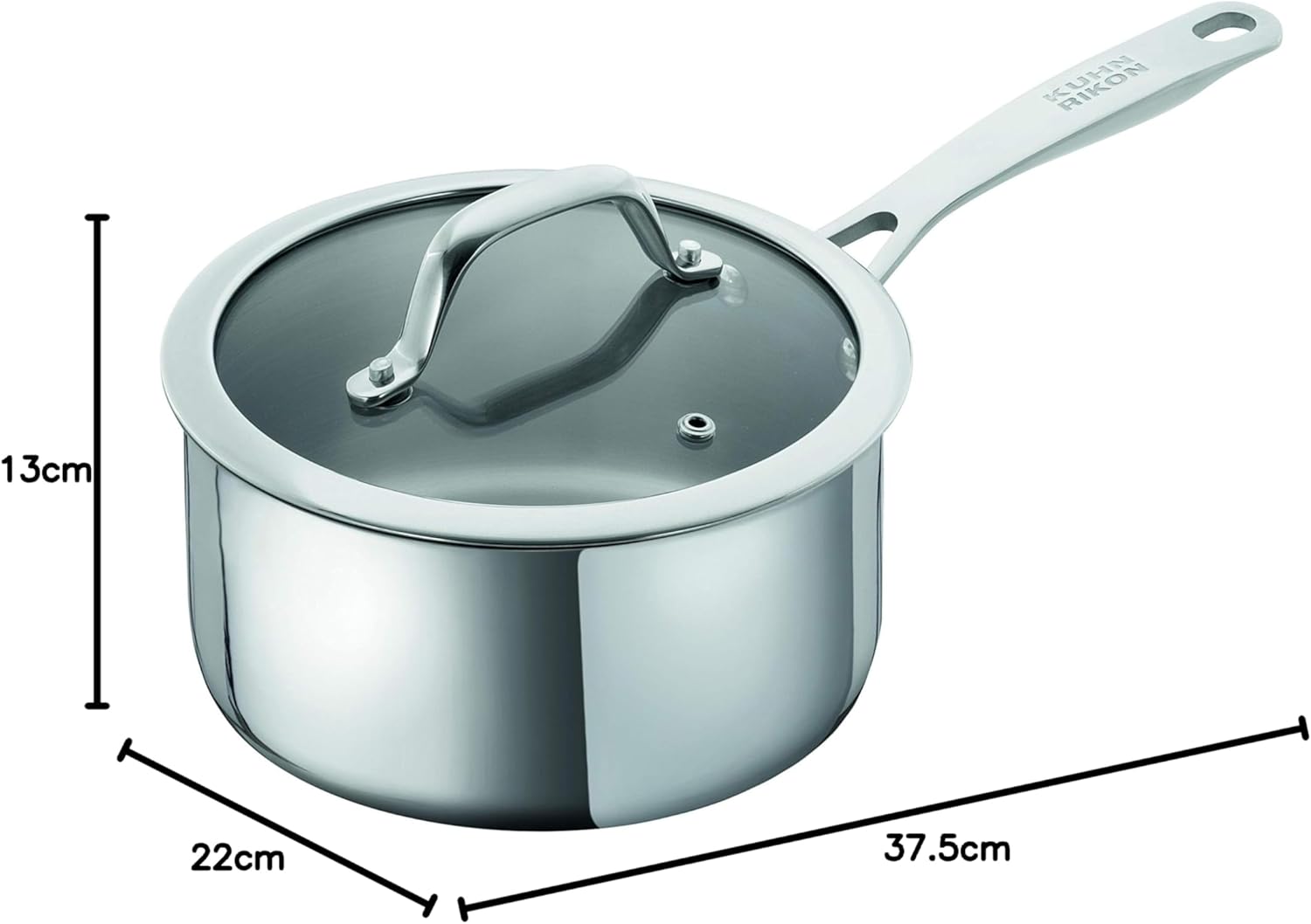 Kuhn Rikon Allround Saucepan, 20cm/3.1 Litre Oven Safe Stainless Steel Pan. Dishwasher Safe Cooking Pot with Glass Pan Lid. Saucepans for Induction Hobs – Lifetime Kuhn Rikon Cookware Guarantee-6